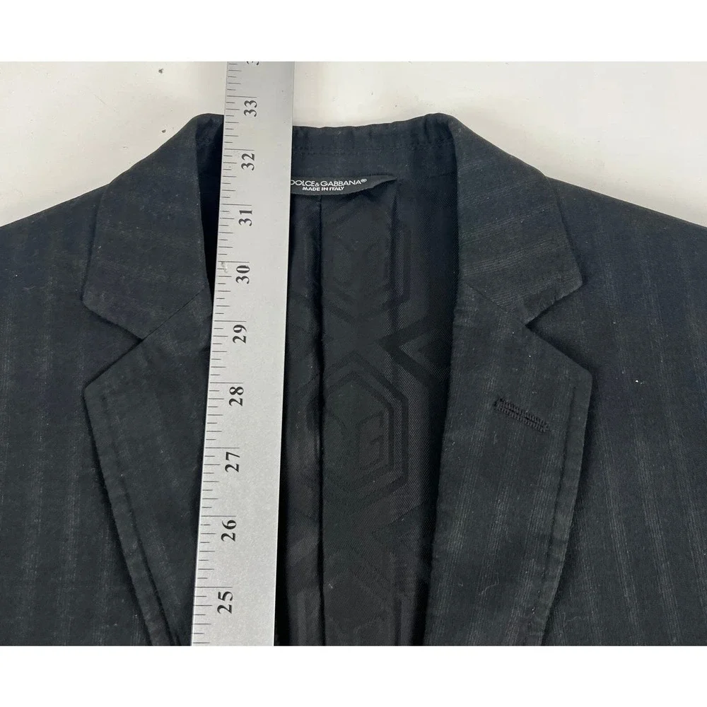 Dolce & Gabbana Martini Cotton Silk‎ Jacquard Black Gray Suit Made Italy 40